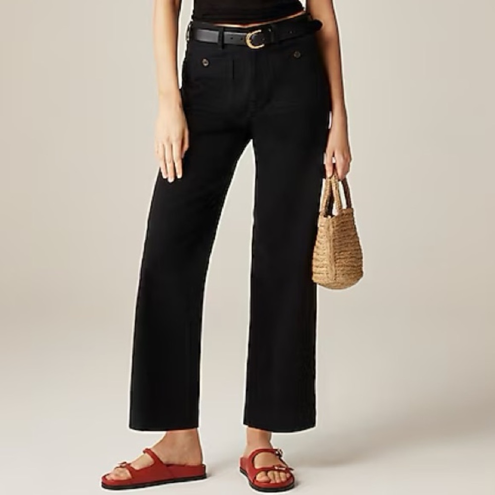 J. Crew Sydney Black Wide-Leg Pants Size 0